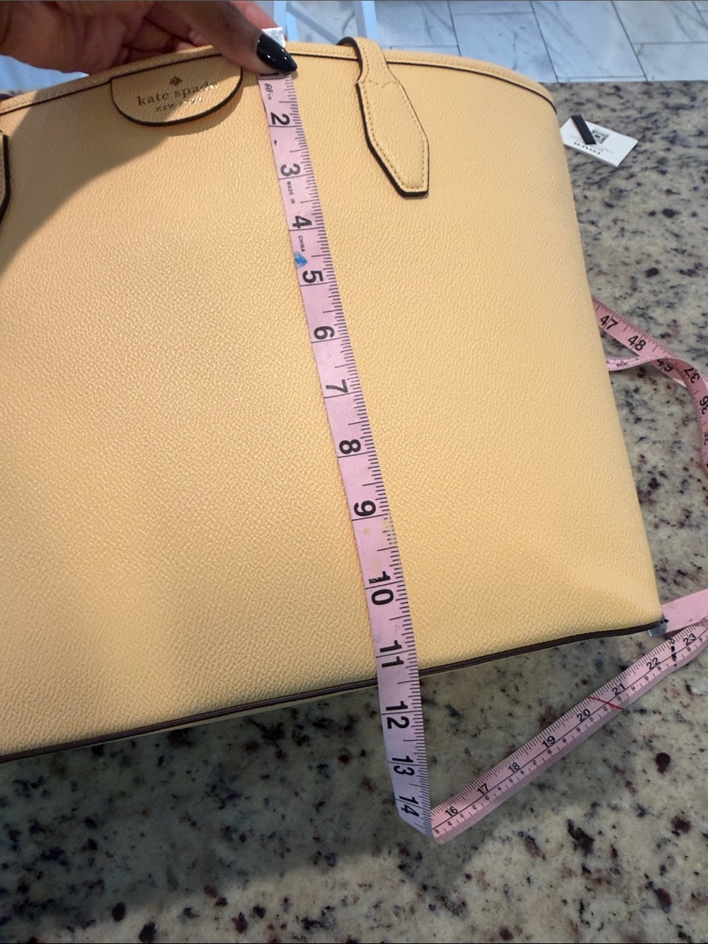kate spade lemon yellow leather tote - Picture 8 of 15